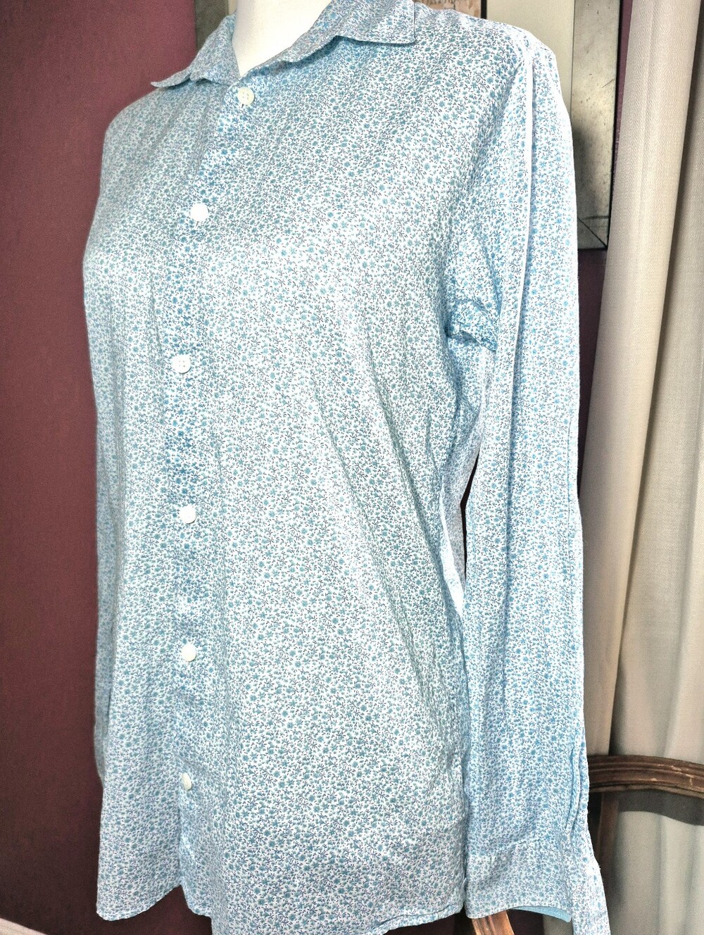 Calvin Klein Floral Print Button Up - Size XS